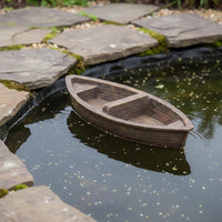 Buoyant Resin Boat Waterproof Buoyant Boat Ornament Weather Resistant Pond Statue for Aquarium
