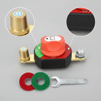 Manual Battery Terminal Disconnect Switch Compact Rotary Battery Switch High Conductivity 12V for Mechanics, Vehicle Storage