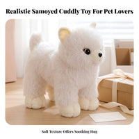 Samoyed Stuffed Dog White Soft Stuffed Dog Cream Paws