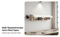Multi-Compartment Wall Unit Space-Saving Household Storage Minimalist Design Easy to Clean for Home Office Workers, Living Room