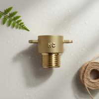 2 Pieces Brass Flange Adapter Long-Lasting Brass Threaded Pipe Fitting Solid
