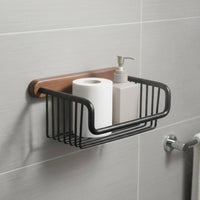 Toilet Papers Shelf Drill Installation Wall Mounted Tissue Holder Aerospace Aluminum Frame Metal Wire Storage Basket for Restroom