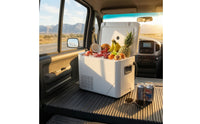 Compact Compressor Mini Refrigerator Space-Saving Beverage Fridge Slimline Appliance for Car