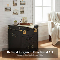 Suitcaseaesthetic End Table Vintage Design Bedside Storage Table British-in the design of