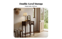 Narrow Two-Shelf Entryway Table Minimalist Design 2-Tier Entry Table Table Sturdy and Hard-Wearing Rounded Corners