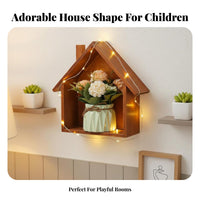 House-Shaped Shelf Decorative House-Shaped Cubby Space-Saving for Kindergarten