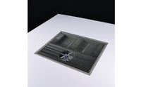 Hand-Pour Rinse Station Ribbed Coffee Rinse Station Low-Profile Drain Tray with Built-in Drain for Baristas