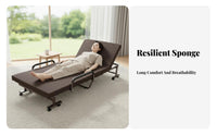 Single Person Nap Cot Foldable Design Folding Bed Portable Space-Saving for Office Workers, Students, Home, Hospital, Guest Room