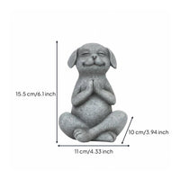 Zen Frog Sculpture Resin Meditation Frog Statue Cute for Garden, Tabletop