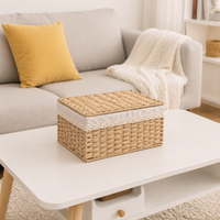 Clothing Storage Paper Basket Khaki With Handle Extra Large Storage Basket Living Room Storage Organizer