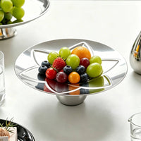 Stainless Steel Fruit Tray Multi-Purpose Metal Snack Tray Polished Edges