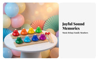 Early Learning 8 Tone Bell Set Educational 8 Note Handbell Set Color-Coded Notes Rainbow Percussion Bells Develops Movement Skills for Preschoolers, Toddlers, Beginners, Preschool, Music Class, Classroom, Playroom