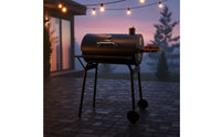 Briquette Barbecue Grill Black Briquette Grill with Lid Freestanding for Families, Backyard, Patio