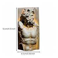 Classical Male Torso Statue Rectangular Backing Home Decor Museum-Inspired