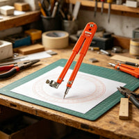 Woodworking Compass Clamp Holder Circle Marking Tool Uses Standard Pencil