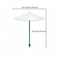 Lush Sunshade Umbrella Fiberglass Pole Flower Pot Rain Cover Ground Stake