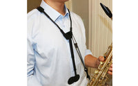 Double Shoulder Saxophone Strap Secure Metal Hook Double Shoulder Saxophone Harness Ergonomic Design Universal Sax Holder for Adults, Live Performance