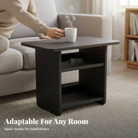 two-level Square Side Table flexible Use Nightstand Sturdy and Stable for Office