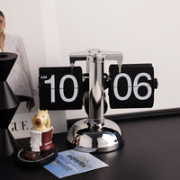 Modern Luxury Automatic Flip Clock Desk Decor