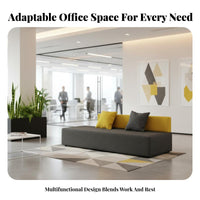 Modern look Configurable Block Sofa Minimalist Aesthetic L-Shaped sectional Sectional Unrestricted Combination Booth Seating Soft & Supportive Foam for Business Owners, Interior Designers, Apartment Dwellers, Reception Area, Waiting Room, Lobby