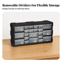 22-Drawer Cabinet Compact Transparent Drawers Parts Storage Cabinet