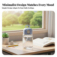 Cute Design Small Portable Water Cup Easy to Clean Plastic Straw Bottle Long-Lasting for Students, School Children, Daily Use, Travel