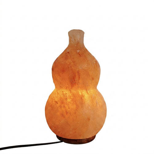 Gourd-Shaped Mineral Lamp Hand-Carved Night Light Natural for Bedroom