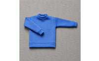 Fitted Crew Neck Doll Sweatshirt Soft Blue Doll Sweatshirt Cozy
