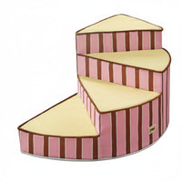 Curved Pet Step Removable and Washable Cover Curved Foam Pet Step Tool Setup Non-Slip Dog Stairs for Bedside, Sofa Side