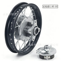 Two-Wheel Off-Road Motorcycle CRF50 Electric Wheel Hub Iron Ring 1.40x10 Inch Front and Rear Steel Rim