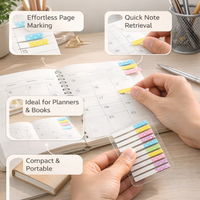300 Sheets Sticky Bookmarks for Reading and Note Taking, Repositionable Index Flags, Page Marker Tabs for Books, Narrow Strips for Students