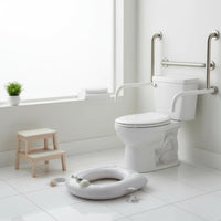 Inflatable Toilet Seat Pad Easy to Clean Suction Disc Toilet Seat Cover Individual Care Aid for People with Disabilities