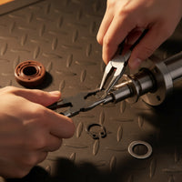 4 Pieces Oil Seal with Clips Nitrile Rubber Shaft Seal Kit Galvanized Retaining Clip Set for Mechanics
