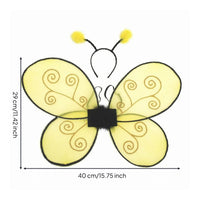 Butterfly Antenna Headband Translucent Party Headpiece Decorative Dressing up Item
