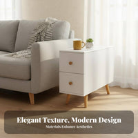 C-Shaped Sofa Table Space-Saving Nightstand Long-Lasting and Sturdy