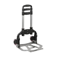 Hand Truck with Extending Handle Compact Foldable Truck Heavy-Duty Portable Cart for Shopping, Travel