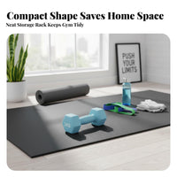 Solid Cast Iron Dumbbell Set with Rack Space Saving Hand Weight Set with Stand Compact Design 3-Tier Dumbbell Tree Rack Ergonomic Handle for Women, Beginners, Home Gym
