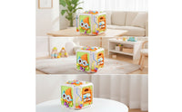 Interactive Learning Cube with Sea Creature Theme Tactile Motor Skills Toy with Beads Early Education Activity Polyhedron Hands-on for Babies, Playroom
