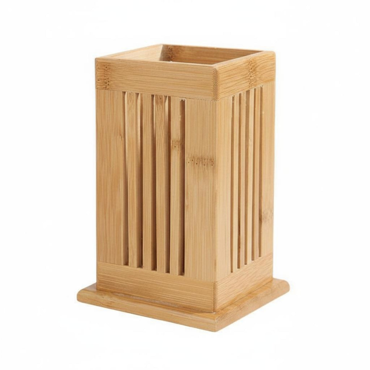 Wooden Chopstick Holder Space Saving Chopstick Storage Box Wood Grain Bamboo Cutlery Box for Restaurant