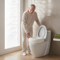 Toilet Seat Riser Sturdy Raised Toilet Seat Stable for Seniors, Handicapped