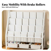 book display unit with Toy Bins Child-Safe Design Kids Shelving Unit with Bins