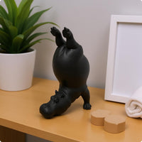Resin Hippo Statue Smooth Finish Hippopotamus Figurine Decorative Home Decoration for Gym