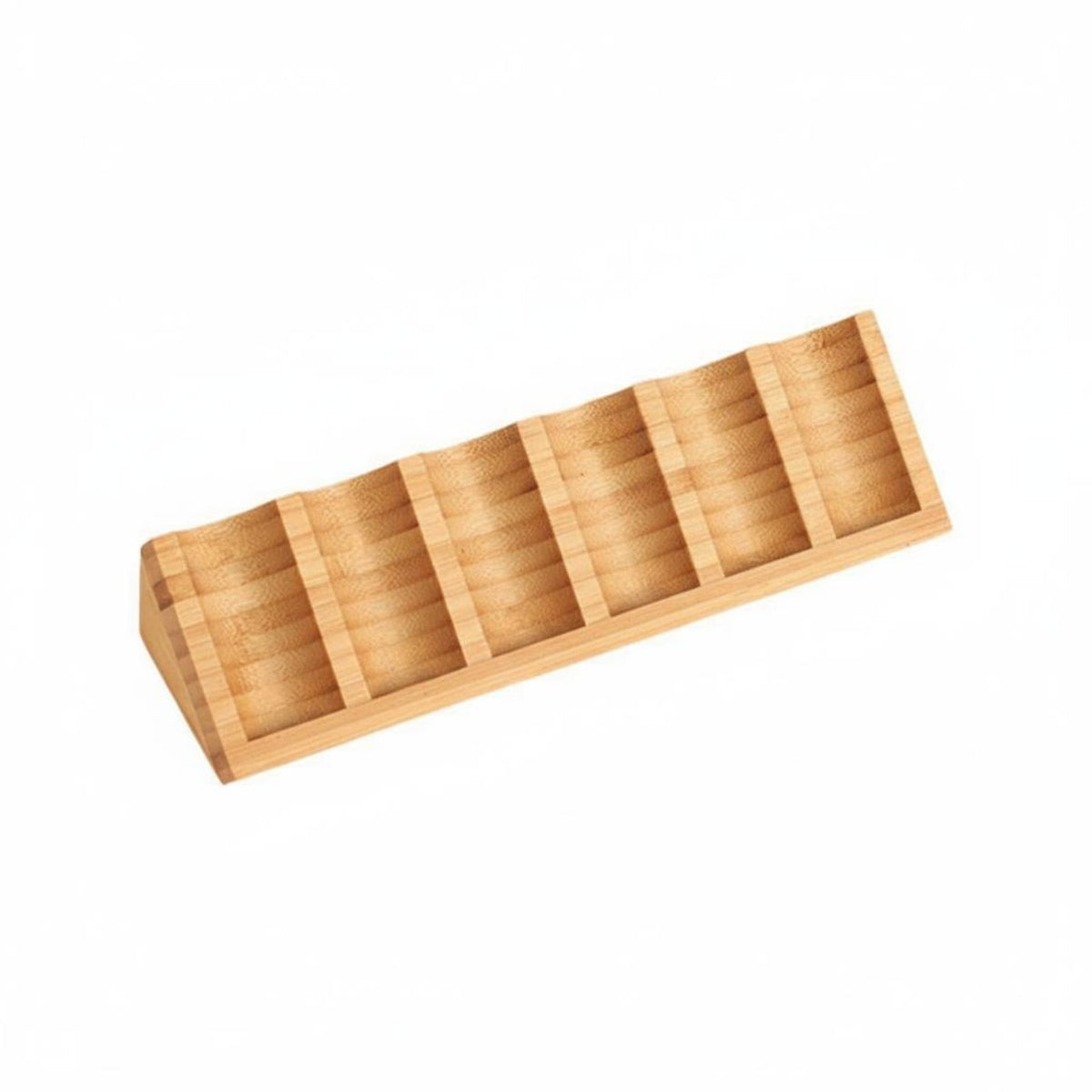 Long-Lasting 6 Slot Essential Oil Display Sturdy Construction 6 Slot Bottle Organizer Smoothly Polished Wooden Essential Oil Rack Space-Saving for Countertop, Desktop, Dresser, Spa