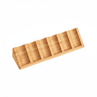 Long-Lasting 6 Slot Essential Oil Display Sturdy Construction 6 Slot Bottle Organizer Smoothly Polished Wooden Essential Oil Rack Space-Saving for Countertop, Desktop, Dresser, Spa