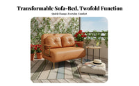 Foldable Two-Seater Sleeper Space-Saving Sofa Bed Long-Lasting Frame Easy Setup for Homeowners