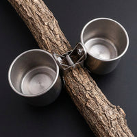 Bird Cage Feeder and Stainless Metal Avian Food Bowl with Clip, Secure Bird Water Bowl, Bird Feeder Bowl for Medium Birds