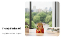 Deity of Prosperity Figurine Creative Gift Chinese God Ornament Good Luck Charm Cute Deity Statue for Home Stylists, Collectors, Living Room, Bedroom