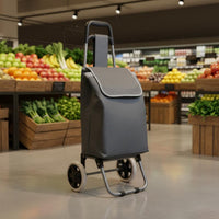 2 Wheel Grocery Trolley Portable Foldable Shopping Trolley Easy to Move
