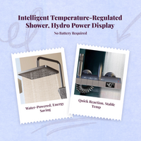 Digital Display Rain Shower, Brass