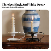 Iron Candle Holder Minimalist Style Handheld Candle Holder Elegant Silhouette